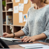 Woman on a computer