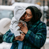A woman with her young child